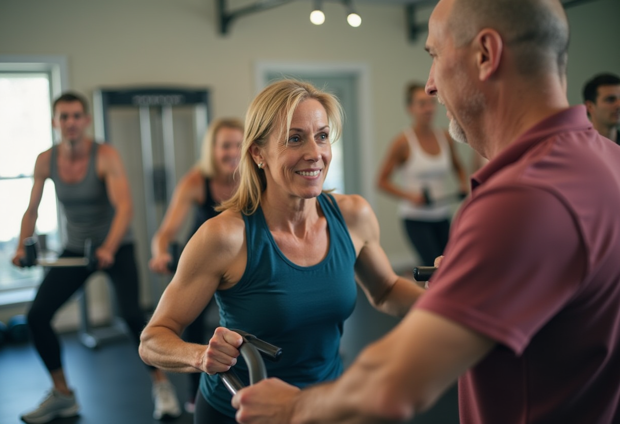 Група людей мотивує одне одного під час тренування